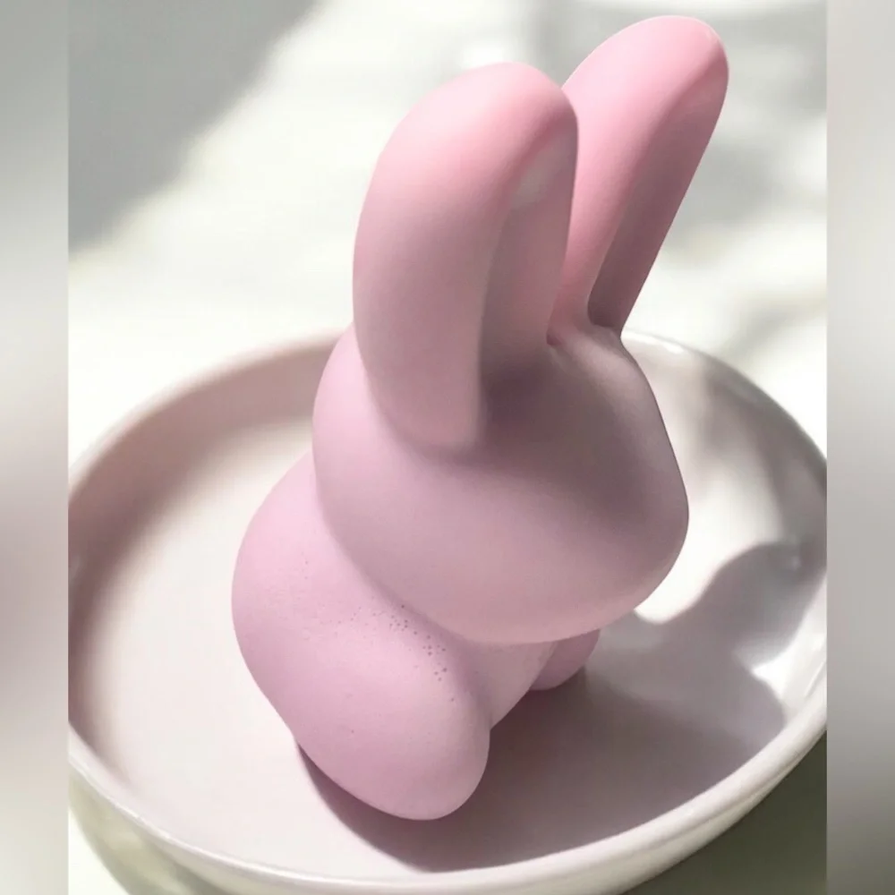 Cucumber melon  soap handmade Pink Bunny 4x2in 7oz shea butter based